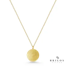 Srebrna ogrlica Posh Circle s 18 kt pozlatom