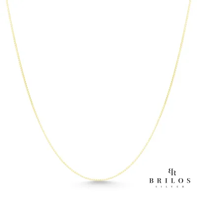Srebrni lanac Venetian L-50 cm, M26 s 18 kt pozlatom