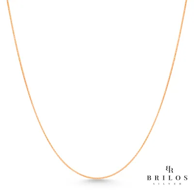 Srebrni lanac Spiga L-50 cm, M25 s rose pozlatom