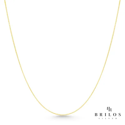 Srebrni lanac Spiga L-60 cm, M25 s 18 kt pozlatom