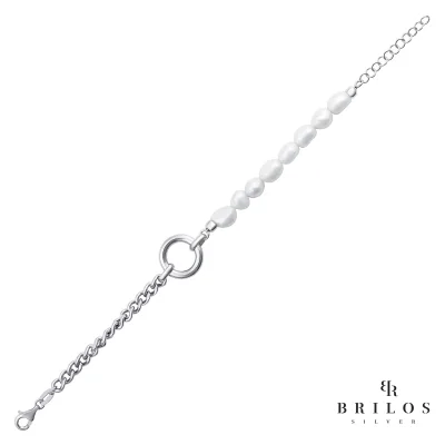 Srebna narukvica Timeless Pearls