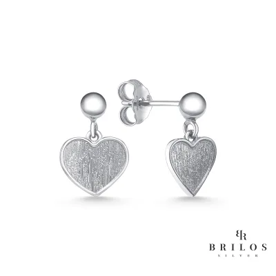 Srebrne naušnice Posh Heart