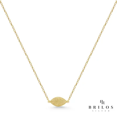 Srebrna ogrlica Posh Ellipse s 18 kt pozlatom