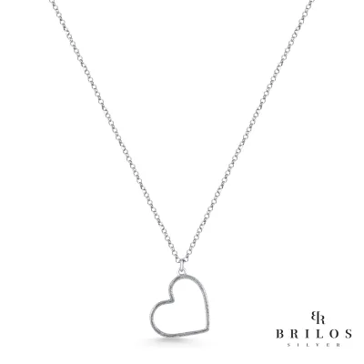 Srebrna ogrlica Pure Heart
