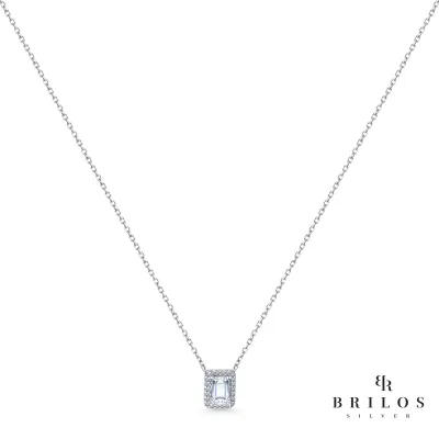 Srebrna ogrlica Regal Gemstone sa bijelim cirkonom