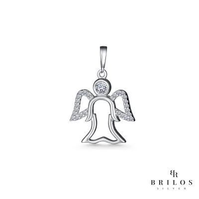 Srebrni privjesak Bright Angel s bijelim cirkonima