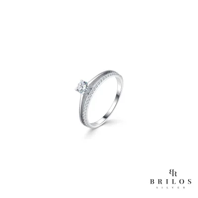 Srebrni prsten Perfect Love s bijelim cirkonima
