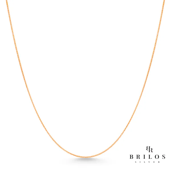 Srebrni lanac Spiga L-50 cm, M25 s rose pozlatom