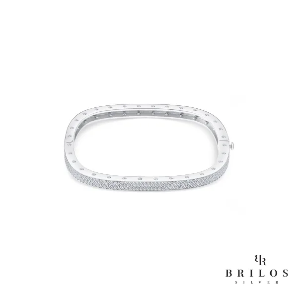Srebrna narukvica Allure Cuff sa bijelim cirkonima