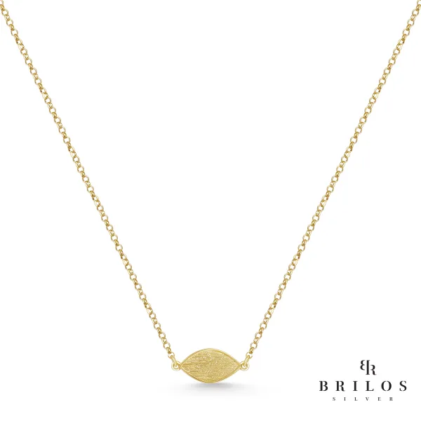 Srebrna ogrlica Posh Ellipse s 18 kt pozlatom