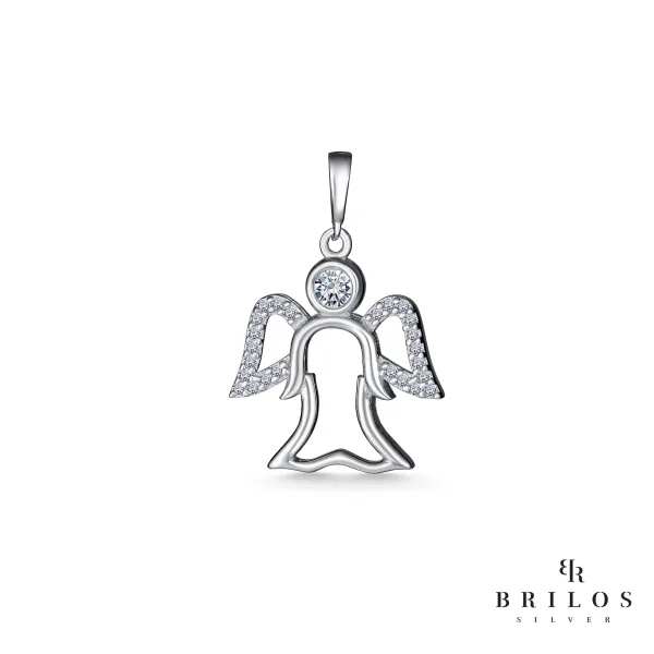 Srebrni privjesak Bright Angel s bijelim cirkonima